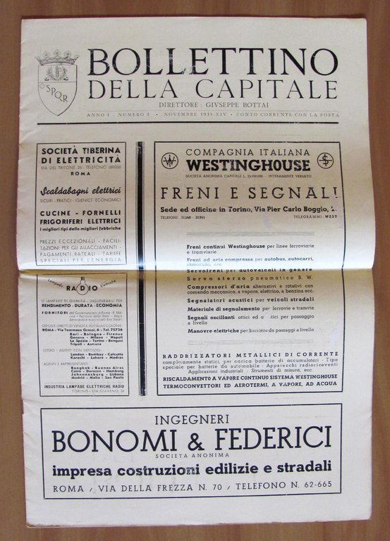 BOLLETTINO della CAPITALE - Anno I N.2 1935 - Direttore …