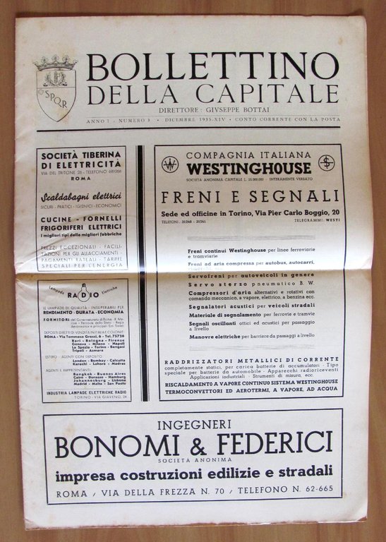 BOLLETTINO della CAPITALE - Anno I N.3 1935 - Direttore …