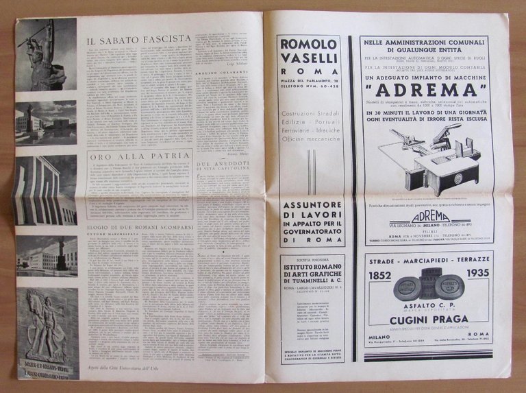 BOLLETTINO della CAPITALE - Anno I N.3 1935 - Direttore …