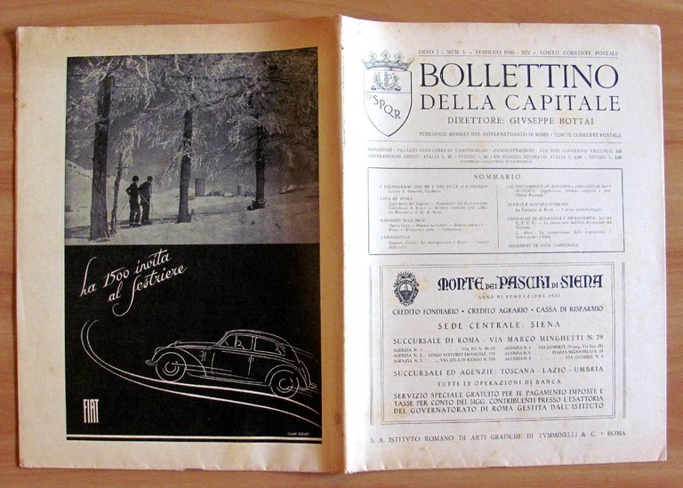 BOLLETTINO della CAPITALE - Anno I N.5 1936 - Direttore …