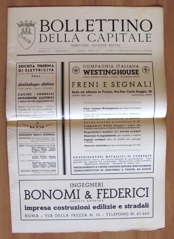 BOLLETTINO della CAPITALE - Anno I N.7 1936 - Direttore …