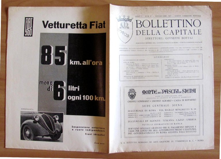 BOLLETTINO della CAPITALE - Anno I N.9 1936 - Direttore …