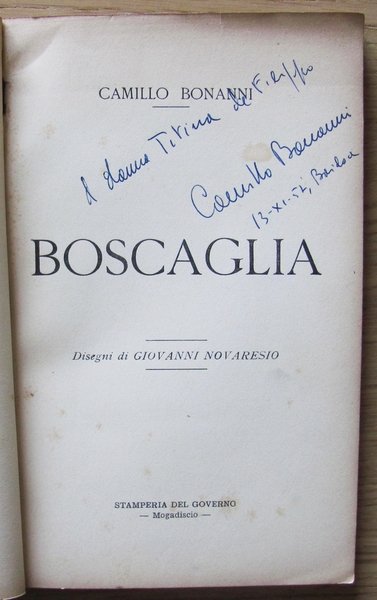 BOSCAGLIA - Autografato