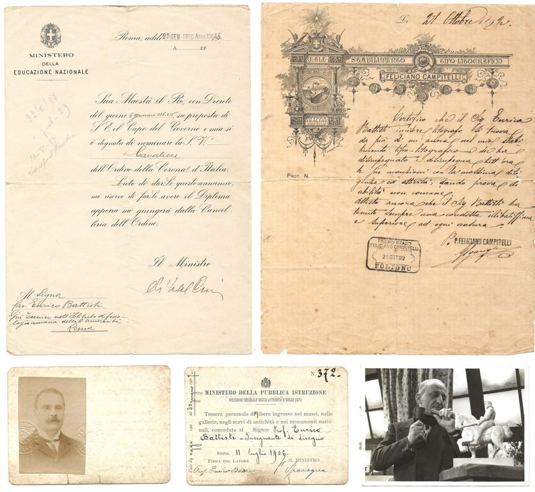 Bozzetto originale in sanguigna con Figure allegoriche e S.P.Q.R. - …