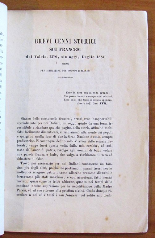 BREVI CENNI STORICI SUI FRANCESI - DAI VALOIS 1570, FINO …