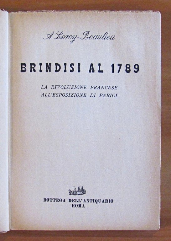 BRINDISI AL 1789 - La Rivoluzione Francese all'Esposizione di Parigi …