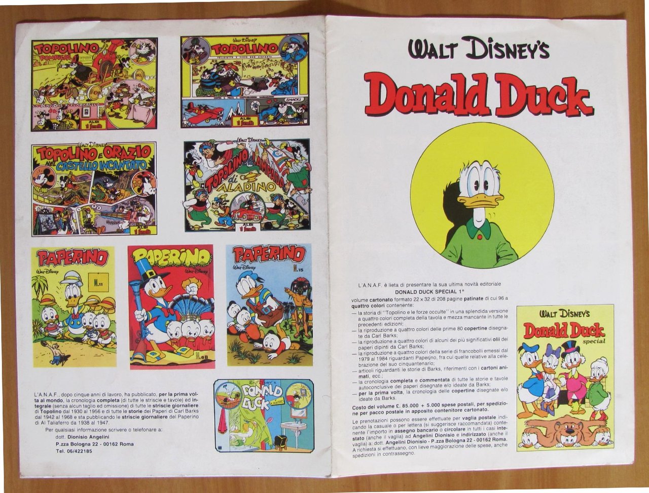 BROCHURE - ANAF presenta WALT DISNEY - DONALD DUCK SPECIAL …