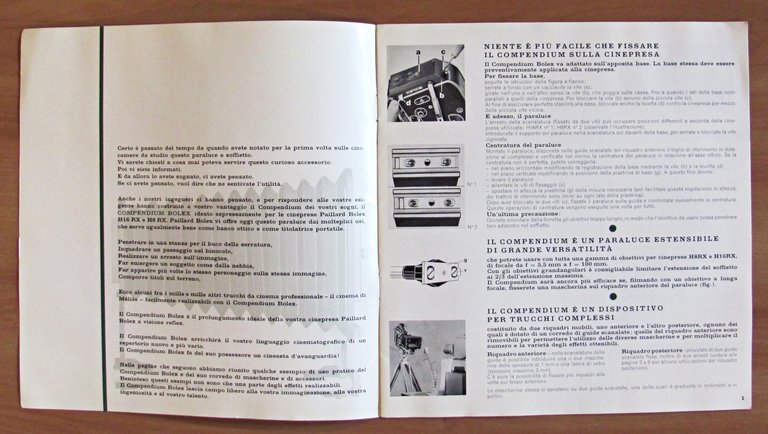 Brochure Pubblicitaria BOLEX COMPENDIUM - Cinepresa