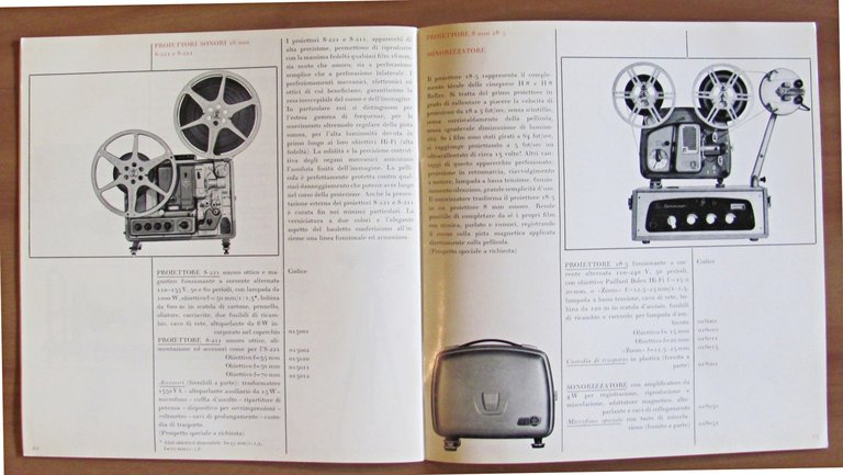 Brochure Pubblicitaria BOLEX H8/H16 - Cinepresa