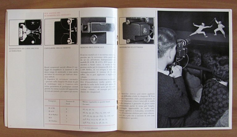 Brochure Pubblicitaria BOLEX H8/H16 - Cinepresa
