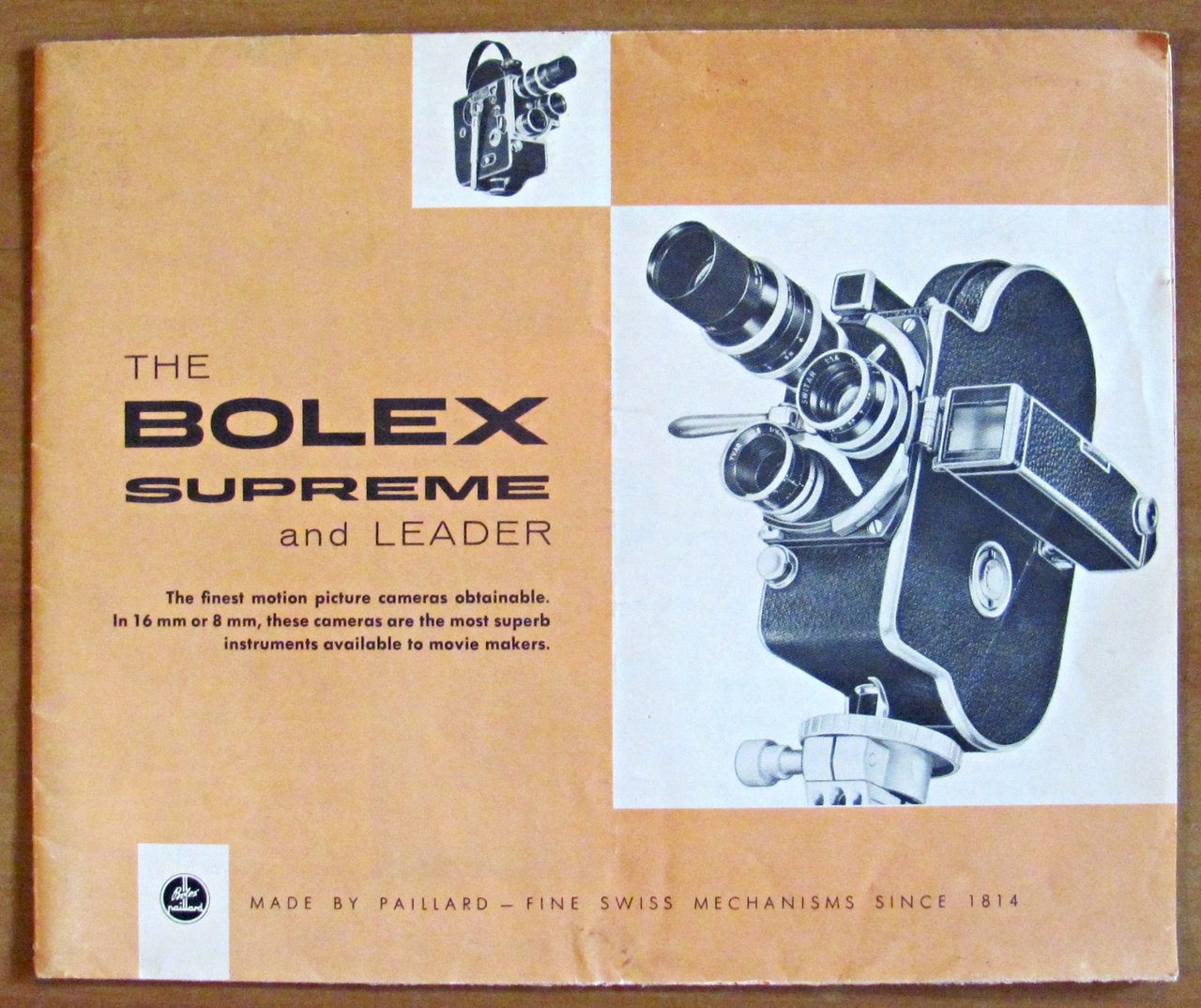 Brochure THE BOLEX SUPREME - Fotografia/Cinematografia, anni '60