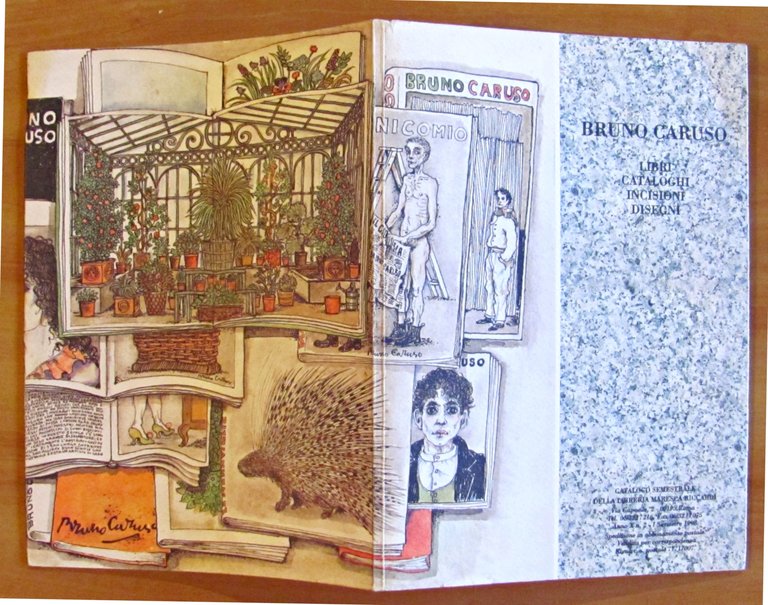 BRUNO CARUSO Libri, Cataloghi, Incisioni, Disegni + ACQUAFORTE SATURNINA firmata