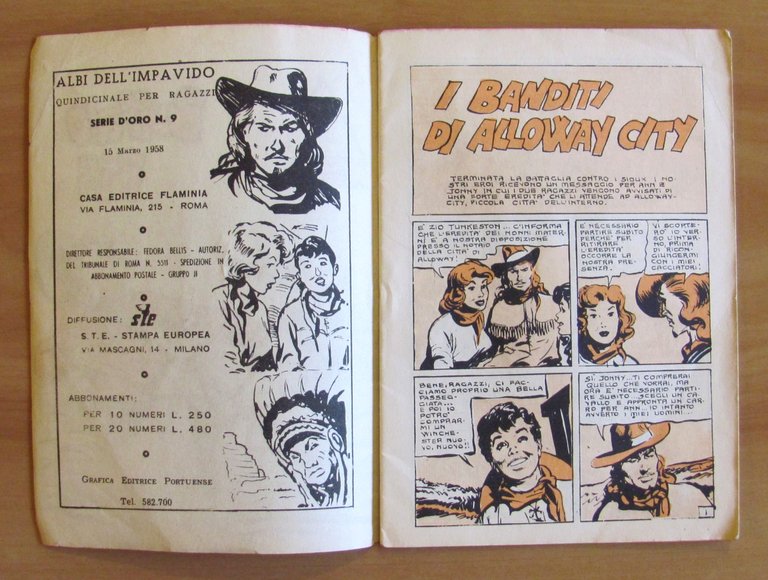 BUFFALO BILL - Albi dell'Impavido N.9 - Serie d'Oro, 1958 …