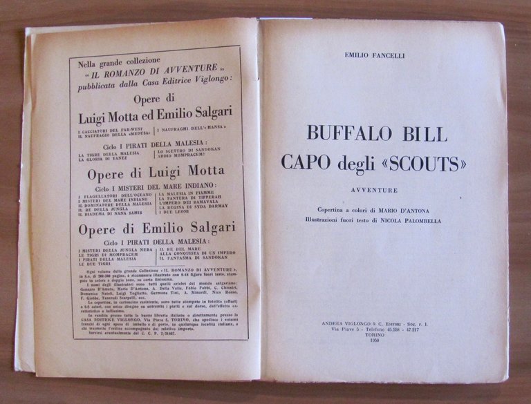 BUFFALO BILL CAPO DEGLI SCOUTS, 1950 - ill. PALOMBELLA