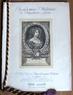 Calendario 1928. Accademia Militare Di Artiglieria E Genio. S.A.R. La …