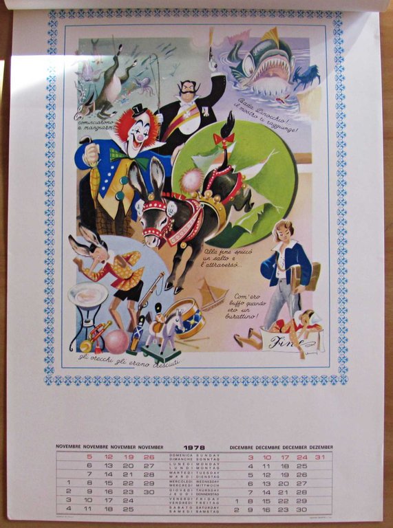 Calendario LA STORIA DI PINOCCHIO 1978 - ill. LEMMI | Immagine Gallery 7