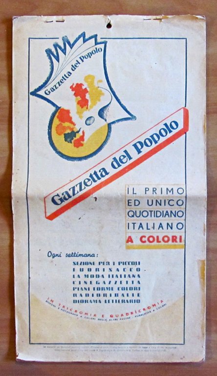 CALENDARIO PER LE FAMIGLIE 1938 - GAZZETTA DEL POPOLO