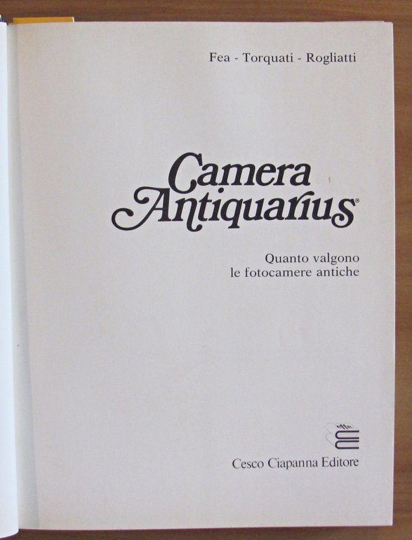 CAMERA ANTIQUARIUS - Quanto valgono le fotocamere antiche, 1981