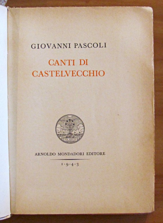 CANTI DI CASTELVECCHIO