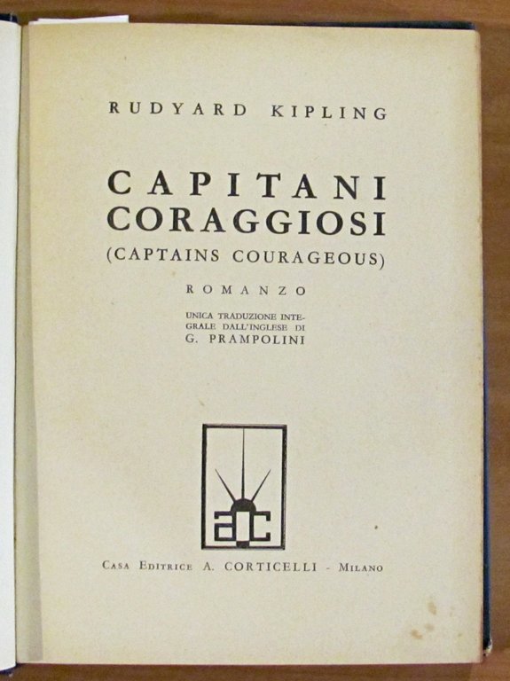 CAPITANI CORAGGIOSI, I ed. 1936 - ill. BERNARDINI