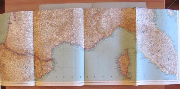 CARTA DAL MARE DEL NORD AL MEDITERRANEO - 1939