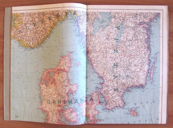 CARTA DAL MARE DEL NORD AL MEDITERRANEO - 1939