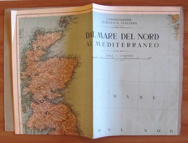 CARTA DAL MARE DEL NORD AL MEDITERRANEO - 1939