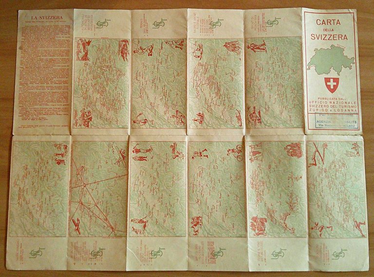 CARTA DELLA SVIZZERA - Ufficio Nazionale Svizzero del Turismo, 1933
