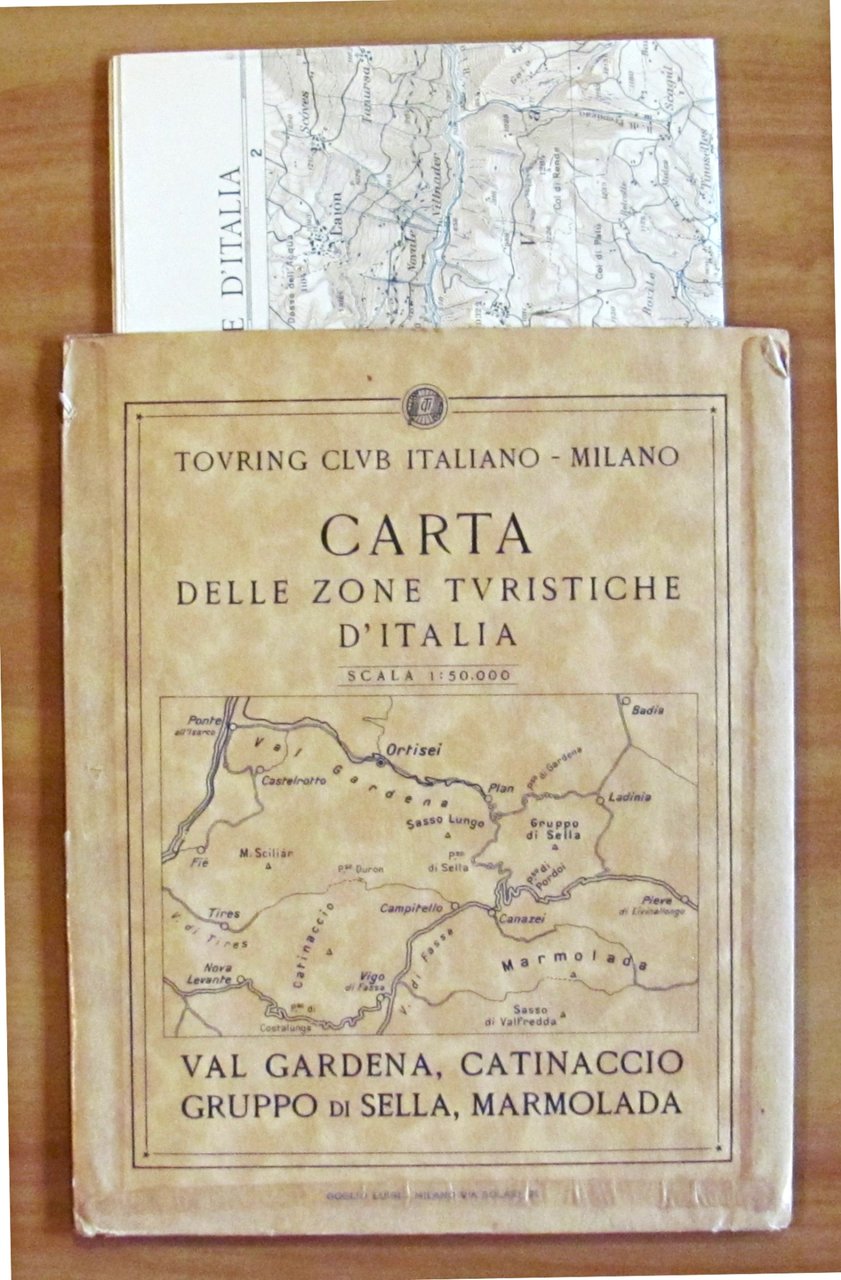 CARTA DELLE ZONE TURISTICHE D'ITALIA - TOURING CLUB ITALIANO, 1929 …