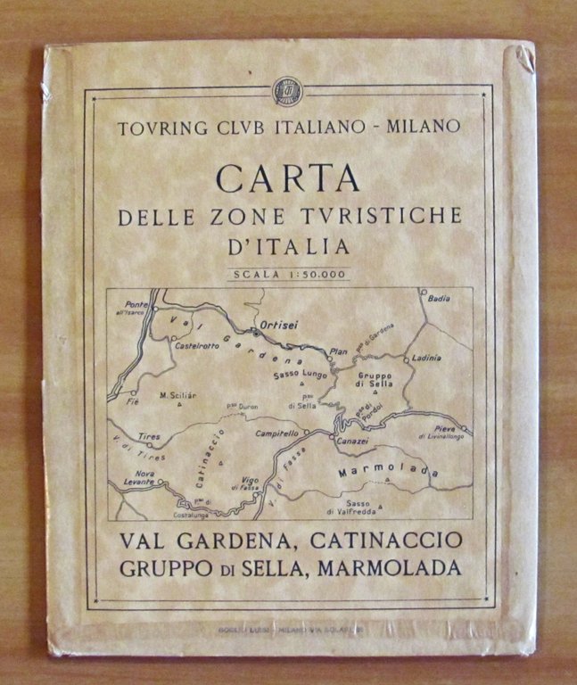 CARTA DELLE ZONE TURISTICHE D'ITALIA - TOURING CLUB ITALIANO, 1929 …