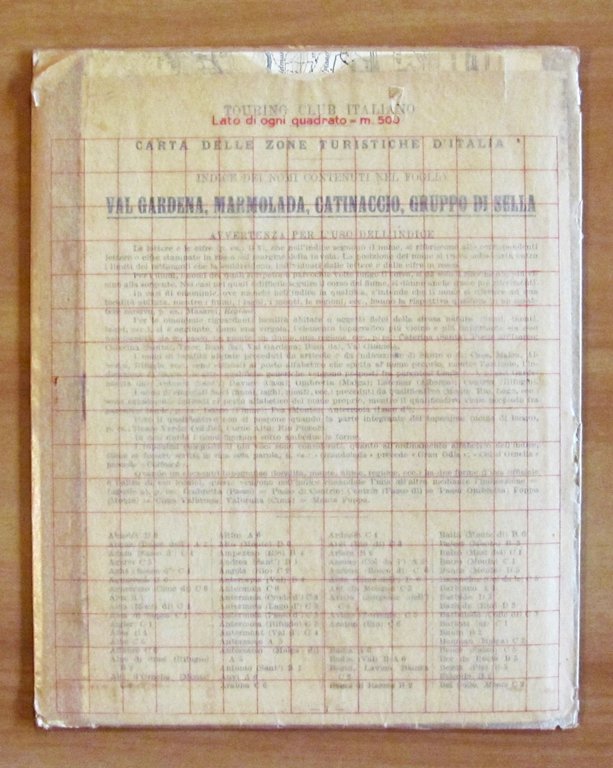 CARTA DELLE ZONE TURISTICHE D'ITALIA - TOURING CLUB ITALIANO, 1929 …