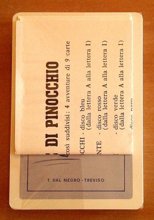 CARTE da Gioco Collodi PINOCCHIO, anni '70 - ill. SGRILLI …