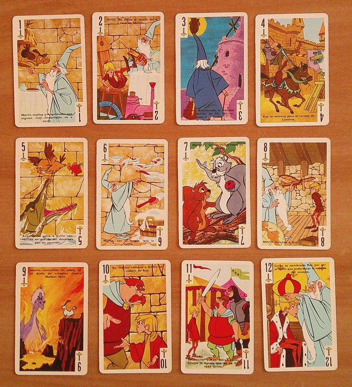 CARTE da Gioco DISNEY FESTIVAL, 1966 - Pinocchio, Mary Poppins, …