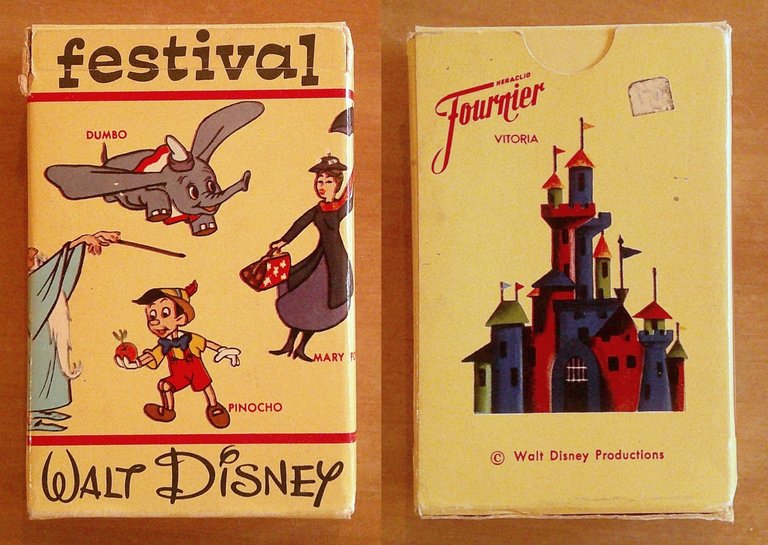 CARTE da Gioco DISNEY FESTIVAL, 1966 - Pinocchio, Mary Poppins, …