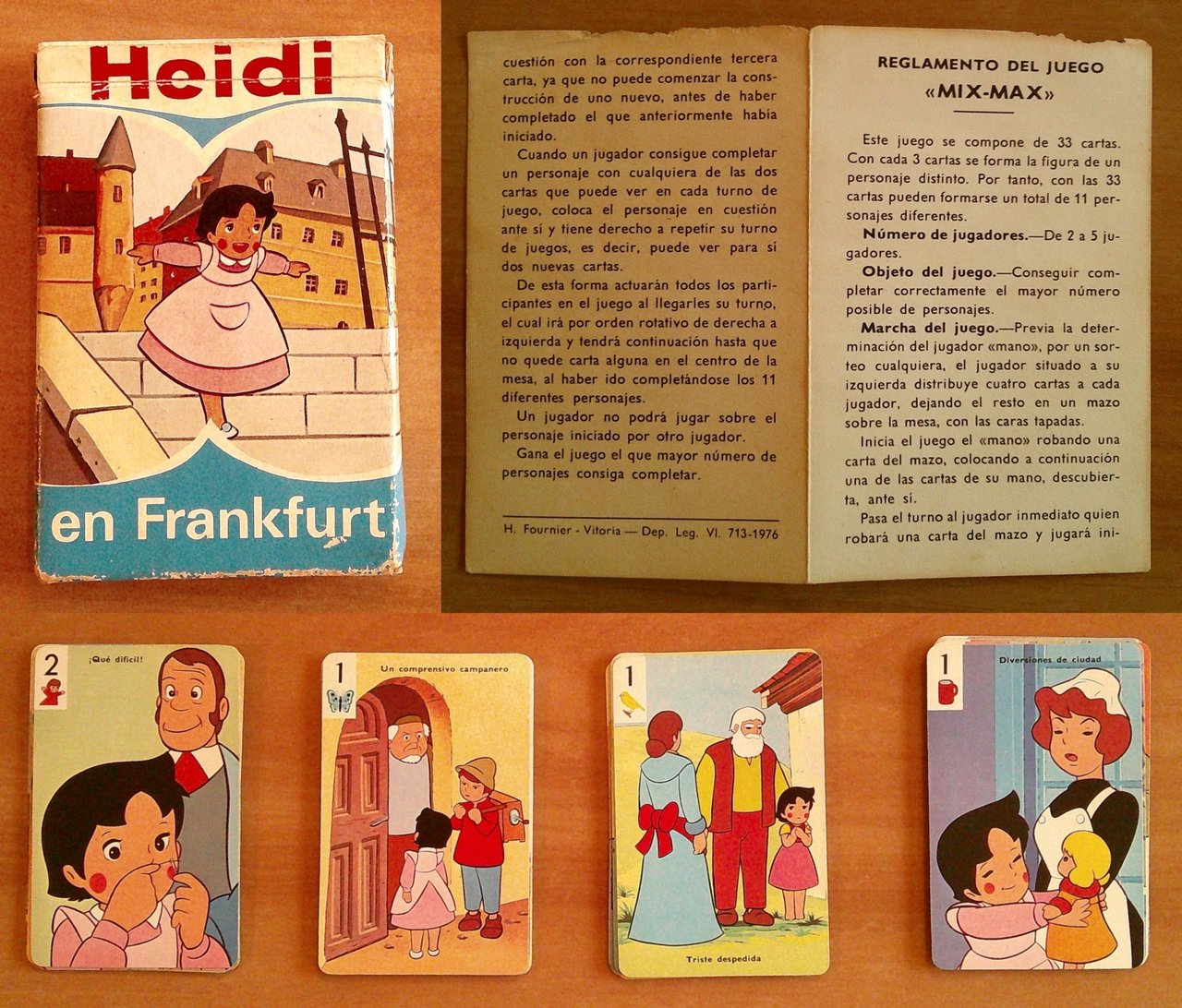 CARTE da Gioco HEIDI EN FRANKFURT, 1975