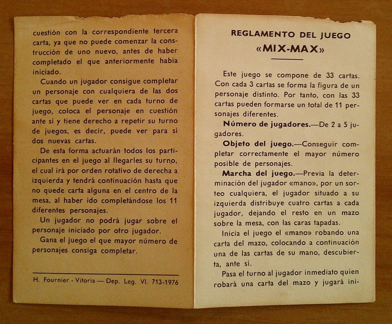 CARTE da Gioco HEIDI EN FRANKFURT, 1975