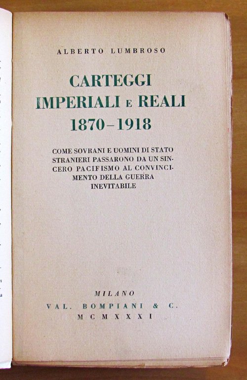 CARTEGGI IMPERIALI E REALI 1870-1918