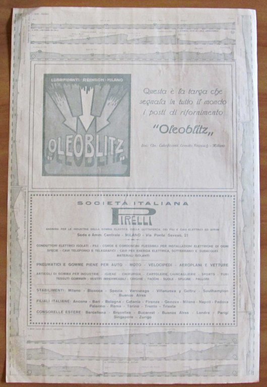 Cartina ATLANTE STRADALE Touring Club Italiano TARANTO - BARI, 1924 | Immagine Gallery 3