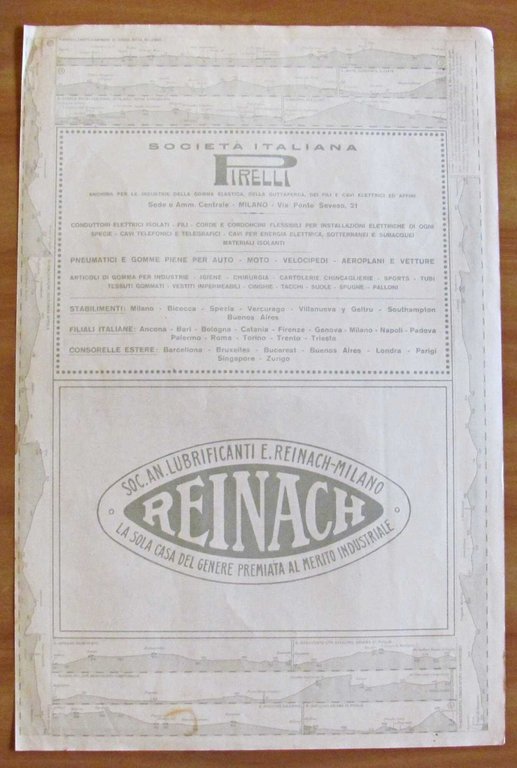 Cartina ATLANTE STRADALE Touring Club NAPOLI - BENEVENTO, 1924