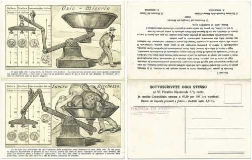 Cartolina Doppia Pieghevole Prestito Nazionale