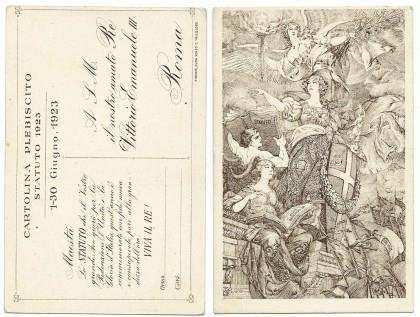 Cartolina Plebiscito-Statuto 1923