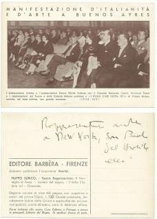 Cartolina Pubblicitaria - EDITORE BARBERA - MANIFESTAZIONE D'ITALIANITA' E D'ARTE …