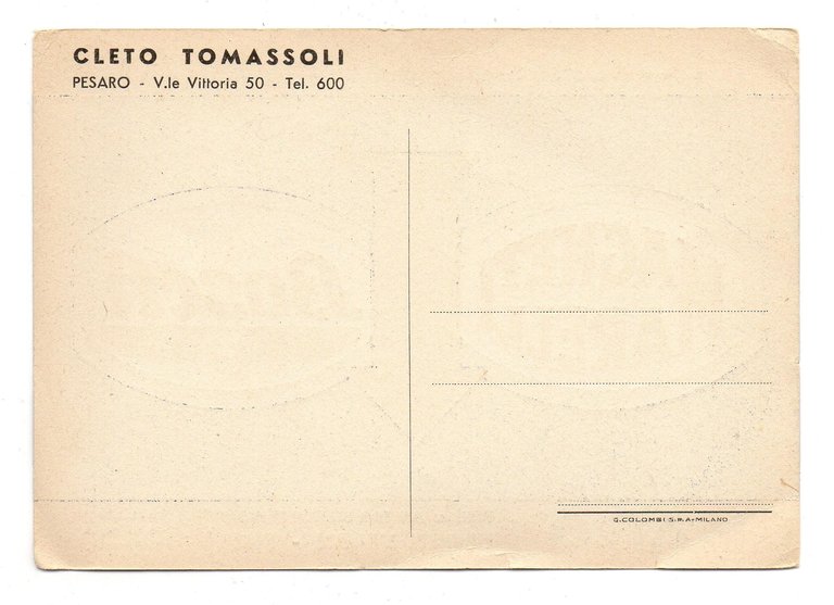 Cartolina Pubblicitaria - RICAMBI ORIGINALI MAGNETI MARELLI e BOSCH