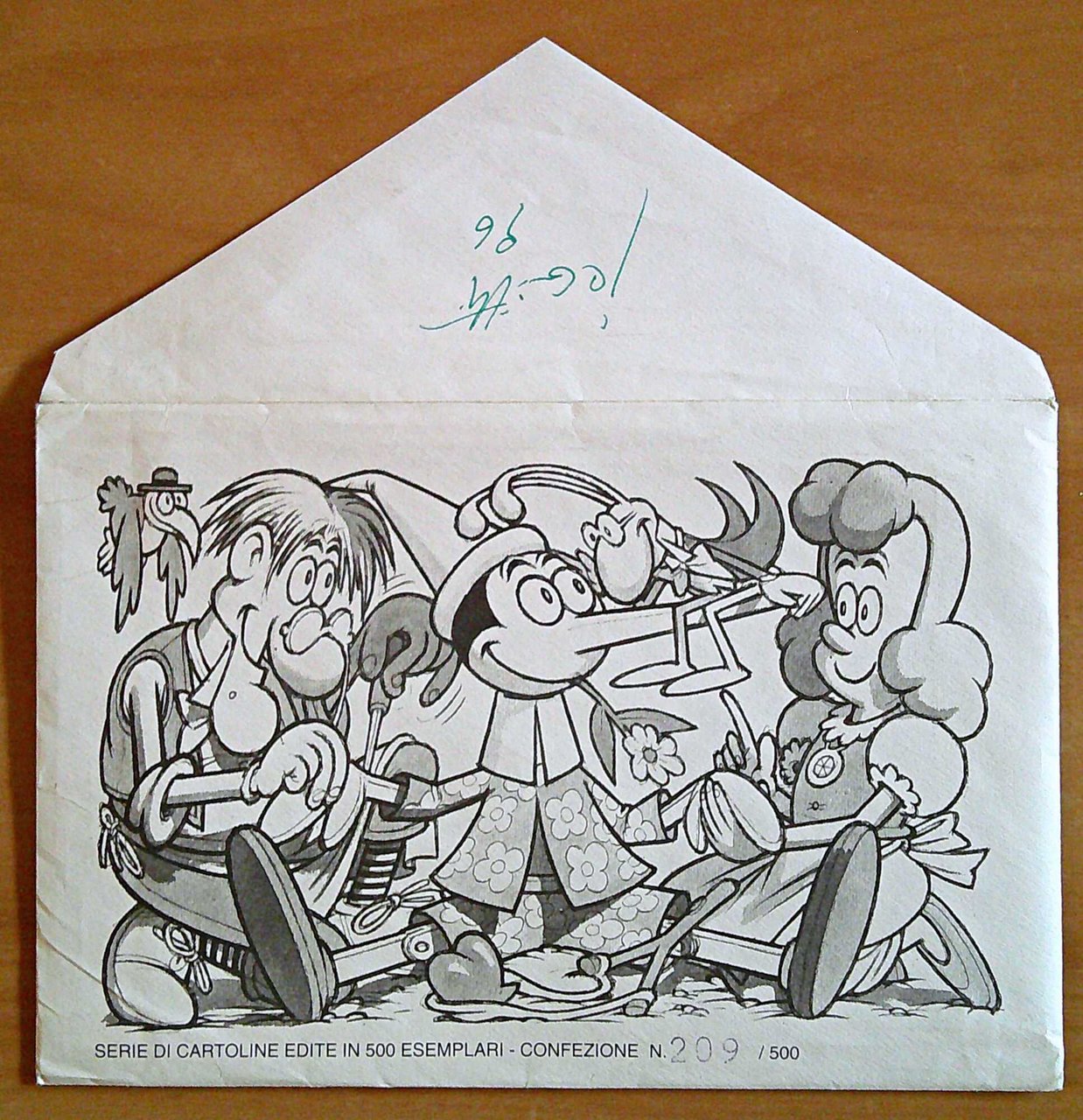 Cartoline PINOCCHIO JACOVITTI custodia AUTOGRAFATA, 1996 - Tiratura Limitata