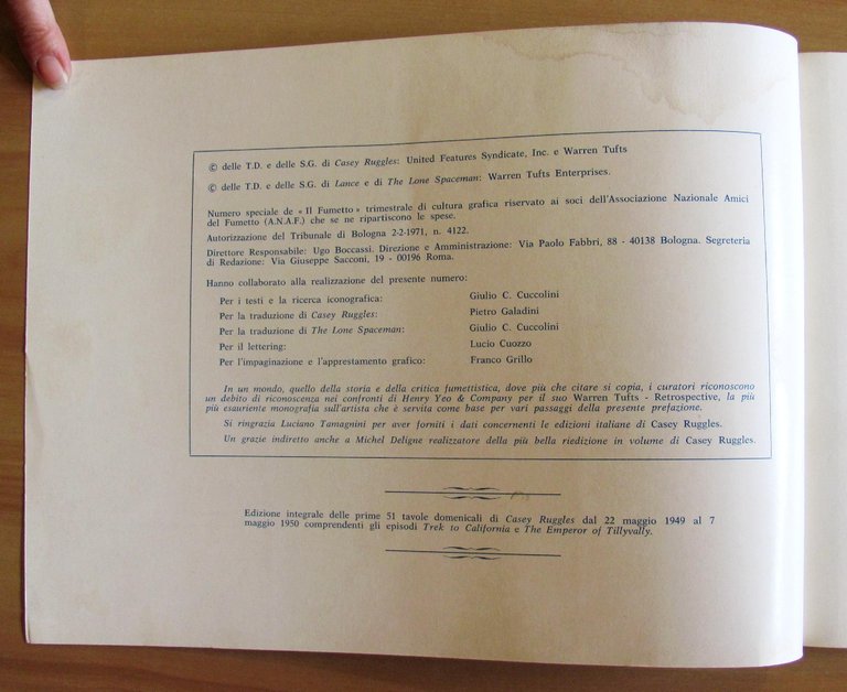 CASEY RUGGLES con le prime 51 Tavole domenicali - ANAF, …