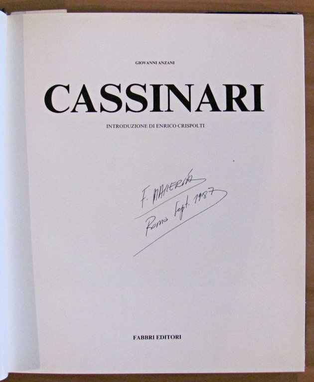 CASSINARI - Collana Le Grandi Monografie, I ed. 1984