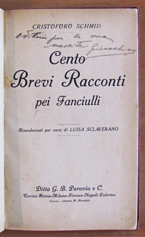 CENTO BREVI RACCONTI PEI FANCIULLI, 1918