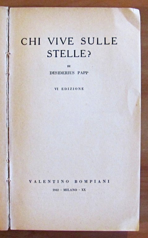 CHI VIVE SULLE STELLE?