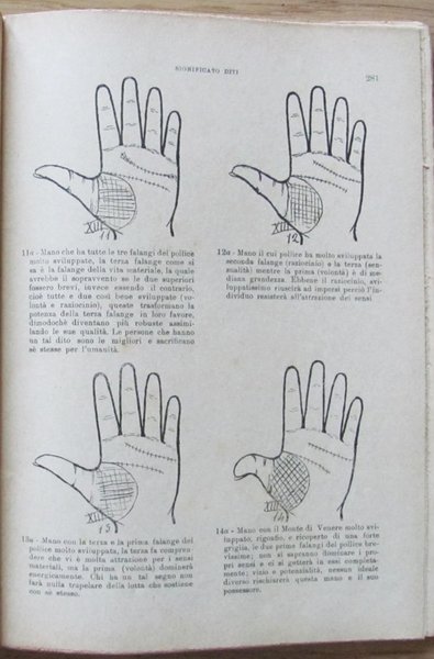 CHIROLOGIA FIGURATA Sistema Dizionario, 1938 con Scheda Editoriale