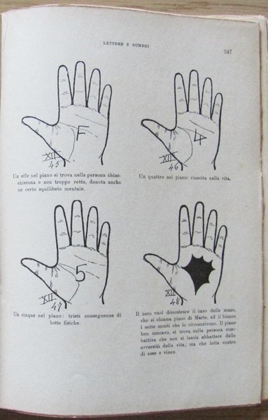 CHIROLOGIA FIGURATA Sistema Dizionario, 1938 con Scheda Editoriale